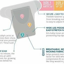 NuRoo Swaddler Grow-With-Me Design Compression Fabric Slate Blue One Size