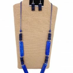 Custom Jewelry Wax Cord With Wood Round Disk And Rectangular Capiz Tubes Set By IVETH