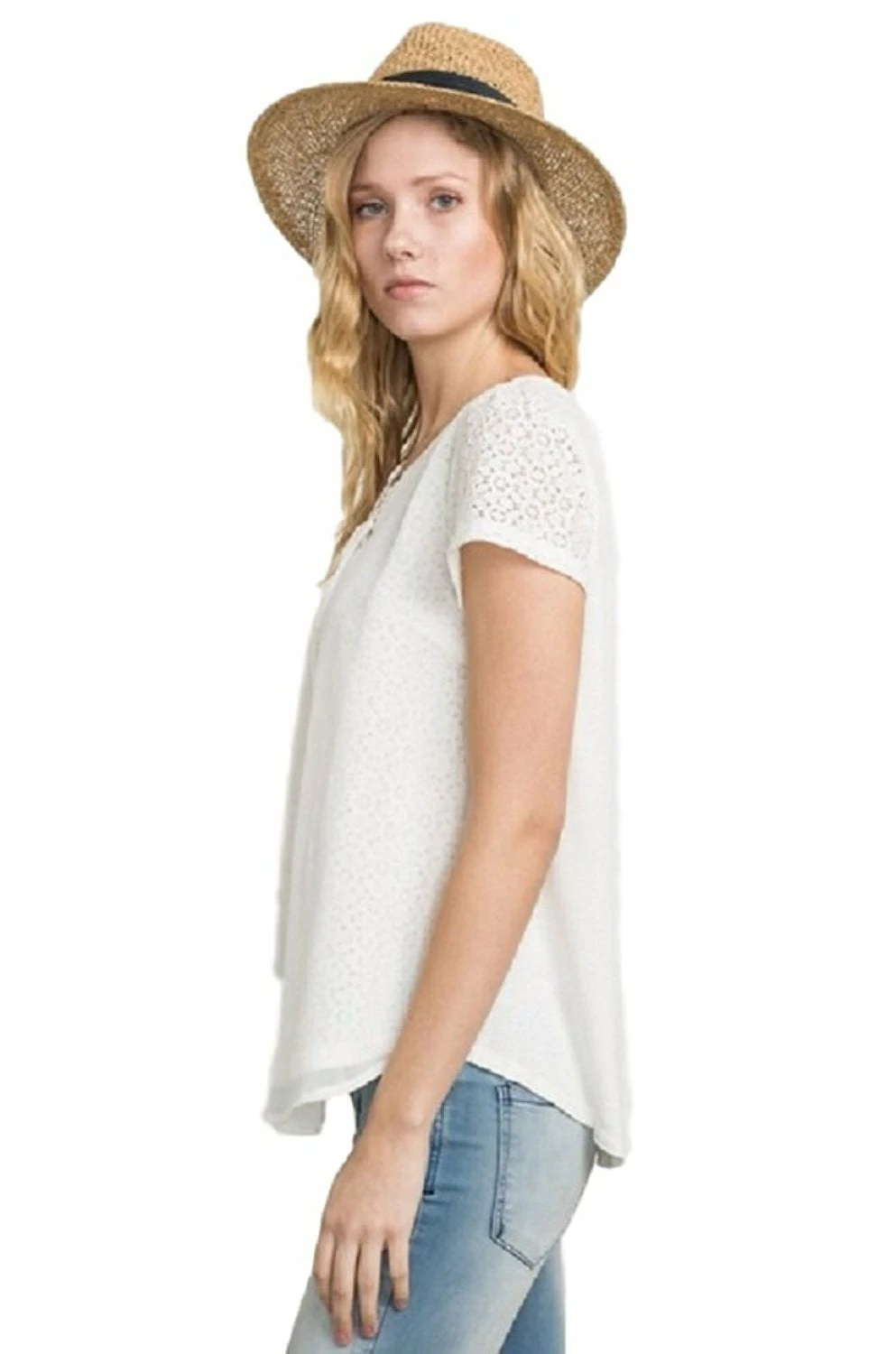 Chiffon Layered Lace Top With Jersey By IVETH Apparel 6 Chiffon Layered Lace Top With Jersey By IVETH Apparel