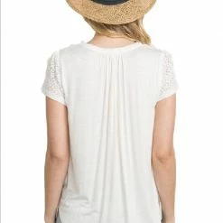 Chiffon Layered Lace Top With Jersey By IVETH Apparel 9 Chiffon Layered Lace Top With Jersey By IVETH Apparel