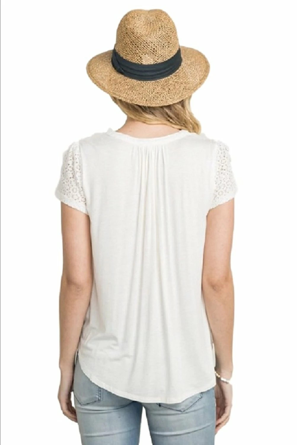 Chiffon Layered Lace Top With Jersey By IVETH Apparel 5 Chiffon Layered Lace Top With Jersey By IVETH Apparel