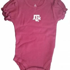 Creative Knitwear NCAA College Newborn Baby Puff Sleeve Creepers