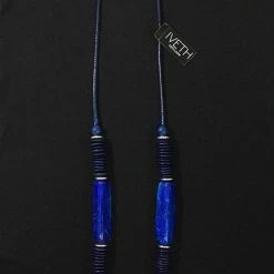 Custom Jewelry Wax Cord With Wood Round Disk And Rectangular Capiz Tubes Set By IVETH