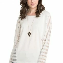 Front Terry Panel Mesh Top By IVETH Apparel