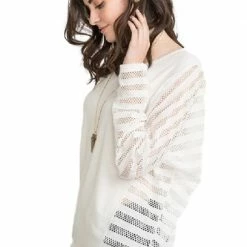 Front Terry Panel Mesh Top By IVETH Apparel