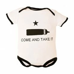 Apparel Trooper Clothing Come And Take It 1pc Bodysuit,6-9 Months, White, 6-9 Months 9002