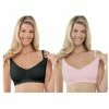 BRAVADO! DESIGNS Nursing Bras Everyday Bras Bravado Body Silk 2 Pack,Black/Pink Ice,Large