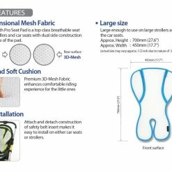 Manito Breath Pro Plus 3D Mesh Seat Pad/Cushion/Liner For Stroller And Car Seat (7 Available Colors) 15 Manito Breath Pro Plus 3D Mesh Seat Pad/Cushion/Liner For Stroller And Car Seat (7 Available Colors)