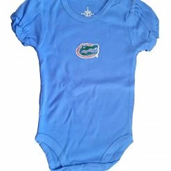 Creative Knitwear NCAA College Newborn Baby Puff Sleeve Creepers