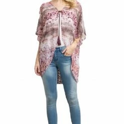 Printed Dolman Kimono With Lace By IVETH Apparel 10 Printed Dolman Kimono With Lace By IVETH Apparel