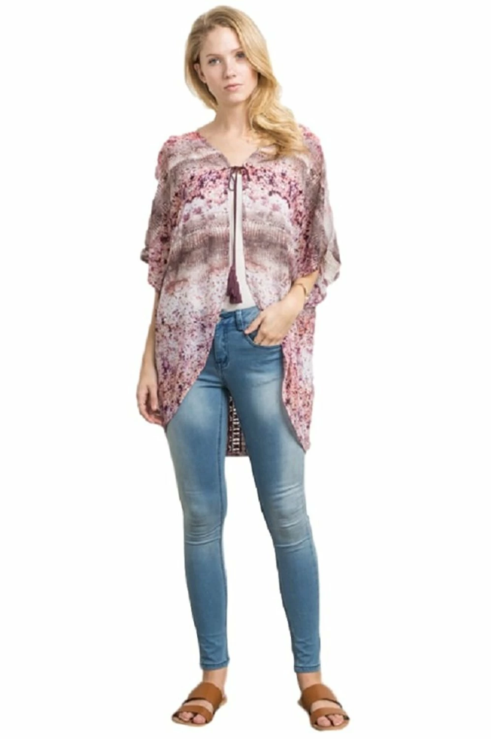 Printed Dolman Kimono With Lace By IVETH Apparel 6 Printed Dolman Kimono With Lace By IVETH Apparel