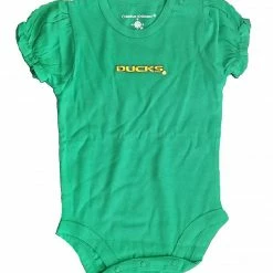 Creative Knitwear NCAA College Newborn Baby Puff Sleeve Creepers