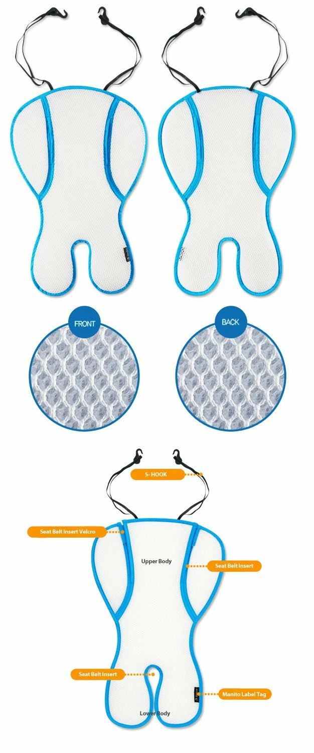 Manito Breath Pro Plus 3D Mesh Seat Pad/Cushion/Liner For Stroller And Car Seat (7 Available Colors) 5 Manito Breath Pro Plus 3D Mesh Seat Pad/Cushion/Liner For Stroller And Car Seat (7 Available Colors)