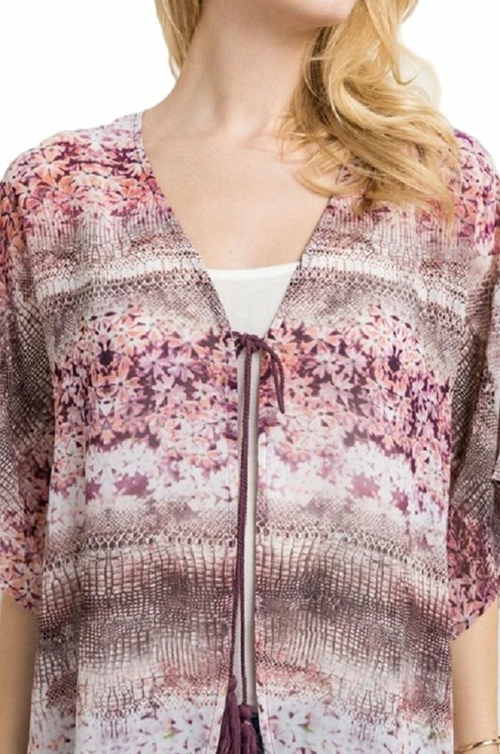 Printed Dolman Kimono With Lace By IVETH Apparel 7 Printed Dolman Kimono With Lace By IVETH Apparel