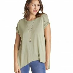 IVETH Beautiful Sage Blouse With Tieable Back