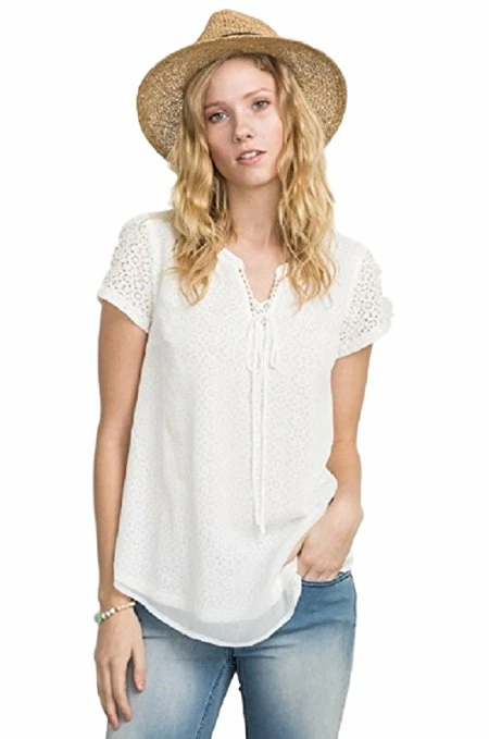 Chiffon Layered Lace Top With Jersey By IVETH Apparel 4 Chiffon Layered Lace Top With Jersey By IVETH Apparel