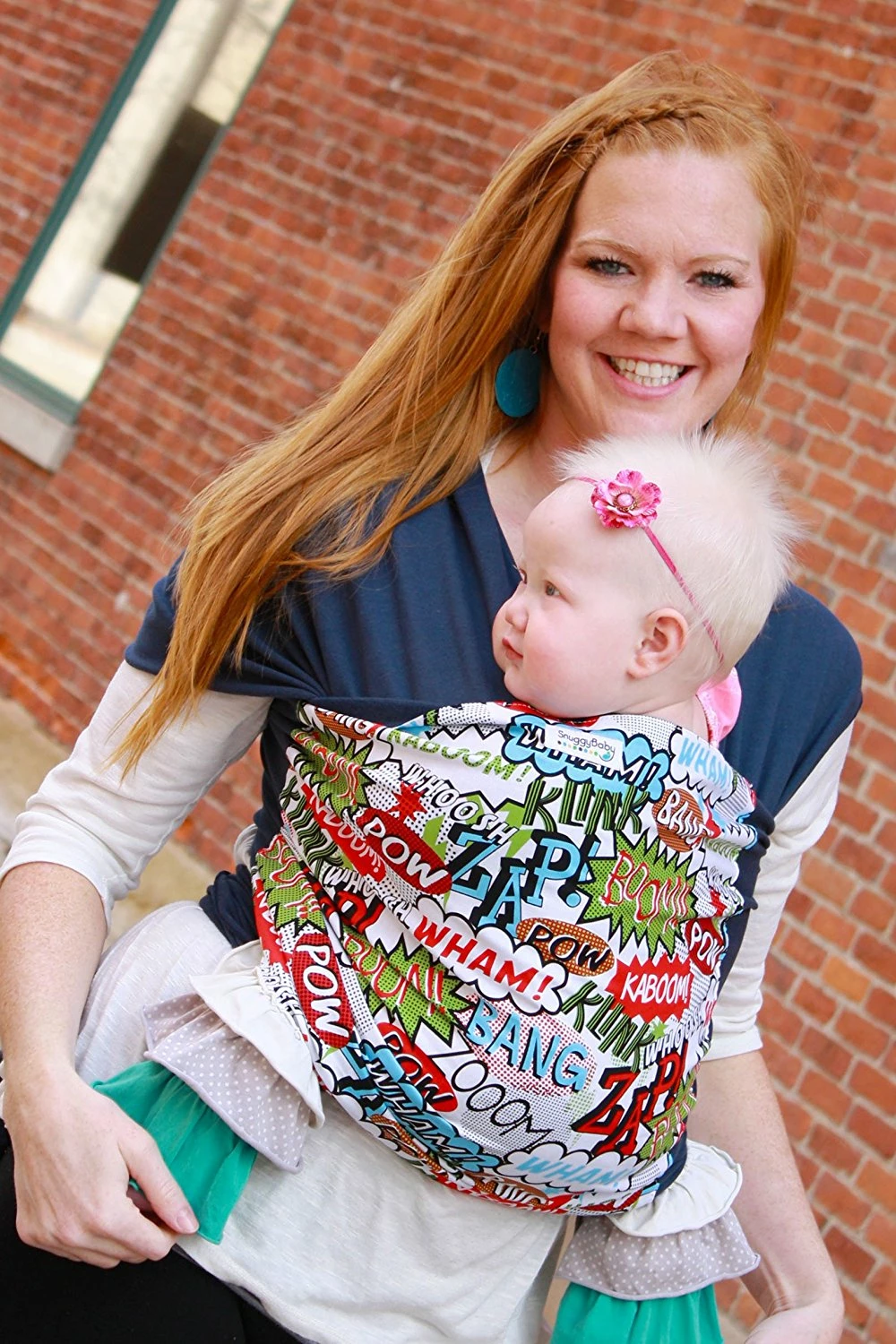 Mommy Paradise Snuggy Baby Hybrid Stretch Wrap POW! Multi Color One Size 7 Mommy Paradise Snuggy Baby Hybrid Stretch Wrap POW! Multi Color One Size