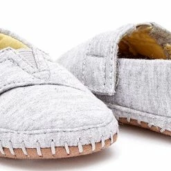TOMs Unisex Crib Alpargata Shoe Sneakers For Infants, Grey Jersey