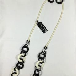 Custom Jewelry Wax Cord With Round Shells And Resin Rings Set By IVETH