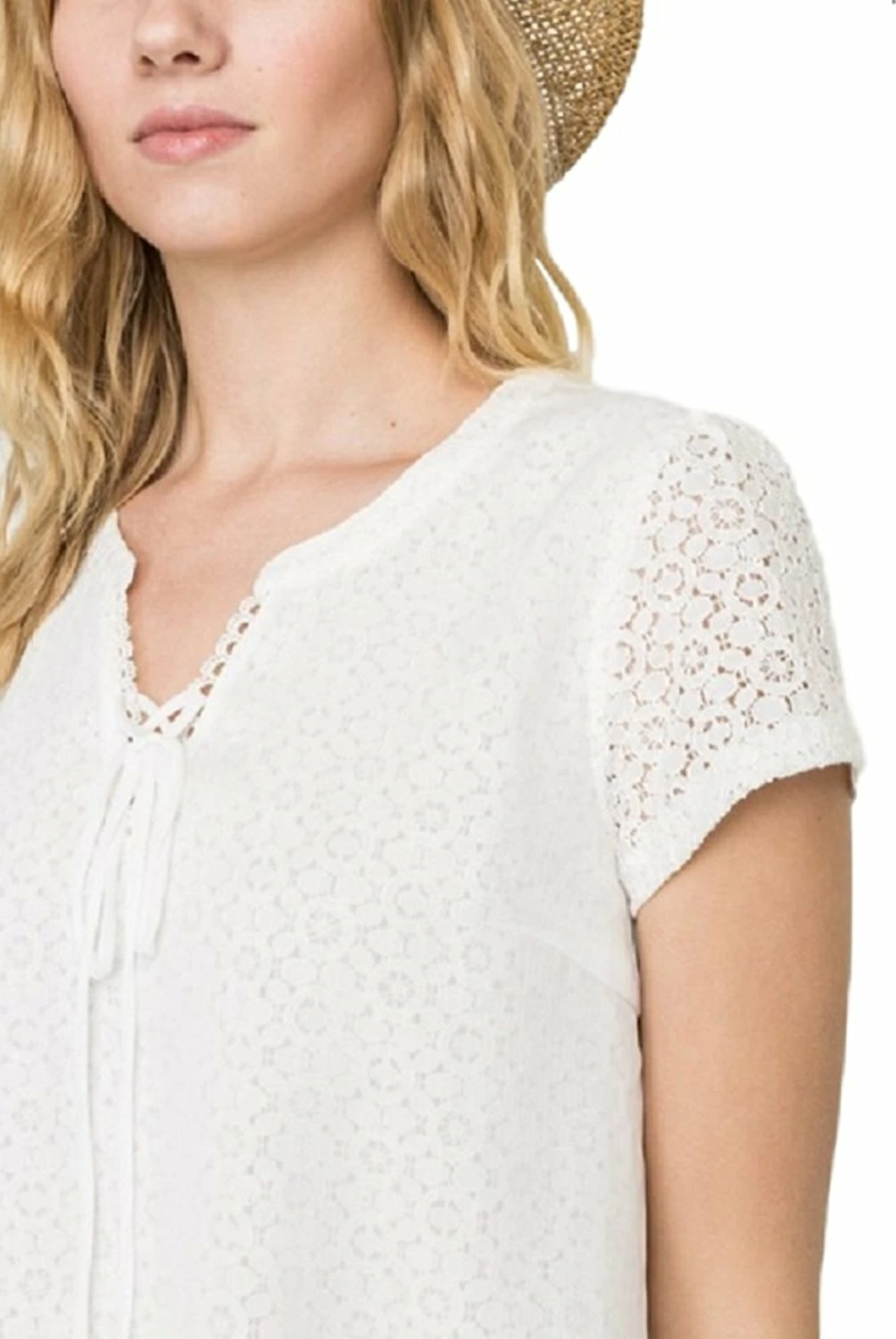 Chiffon Layered Lace Top With Jersey By IVETH Apparel 7 Chiffon Layered Lace Top With Jersey By IVETH Apparel