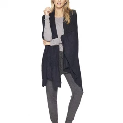 Apparel Barefoot Dreams CozyChic Lite Black Weekend Wrap One Size