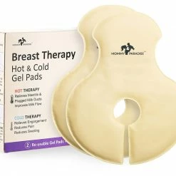 360 XL Breast Therapy Pack -Mommy PARADISE-15 Second Hot & Cold Relief - Clogged Ducts, Mastitis, Engorgement Gel Nursing Pads - Large Full Coverage Breastfeeding Pads For Boosting Breastmilk