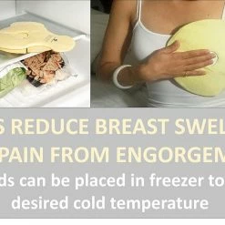 360 XL Breast Therapy Pack -Mommy PARADISE-15 Second Hot & Cold Relief - Clogged Ducts, Mastitis, Engorgement Gel Nursing Pads - Large Full Coverage Breastfeeding Pads For Boosting Breastmilk