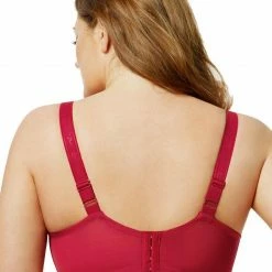 Elila Full Coverage Stretch Lace Underwire Bra Red And Grey 2311 9 Elila Full Coverage Stretch Lace Underwire Bra Red And Grey 2311