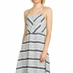 Blanket Stitch Striped Dress By IVETH